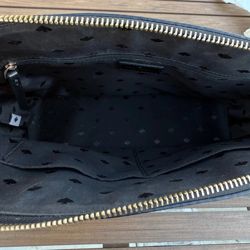 Kate Spade New York Black Leather Dome Satchel Shoulder‎ Bag WKRU6630